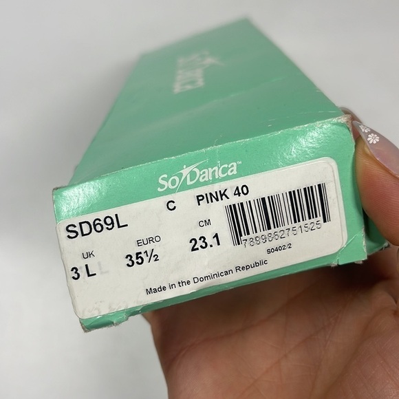 NWT So Danca Kids Brittany SD69L Pink Ballet Slippers Size 23.1cm EU 35.5 - Picture 3 of 4
